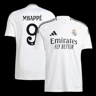 Nova Camiseta - Real Madrid - Mbappé N°9 - Branca Modelo Masculino - Envios Super Rápidos