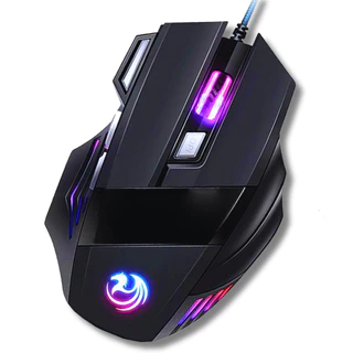 Mouse Gamer Para Jogo 3.200 Dpi Com Luzes Led Rgb Óptico