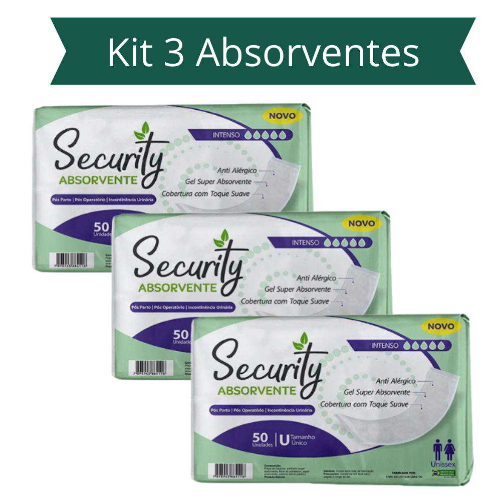 Kit C/3 Absorvente Geriátrico/Pós Parto Operatório/ Incontinência ...