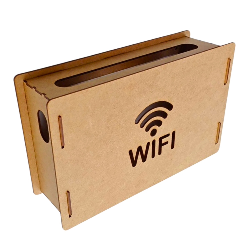 Suporte Para Roteador Wireless Organizador Wifi Decorativo Mdf Cru