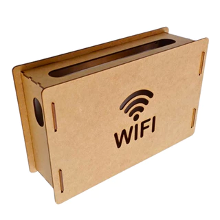 Suporte Para Roteador Wireless Organizador Wifi Decorativo Mdf Cru