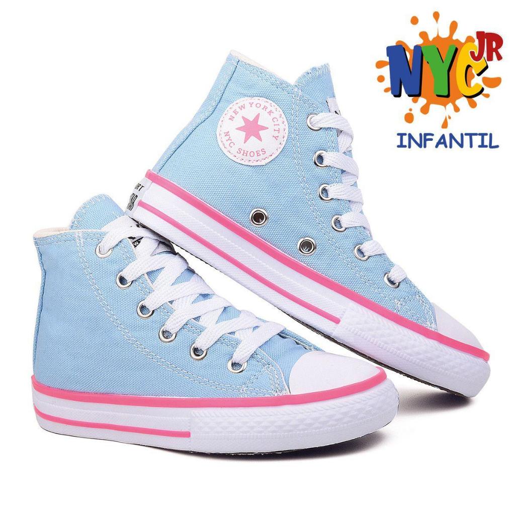 Tênis botinha lançamento infantil shoes cano alto criança escola masulino feminino