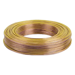 Fio Paralelo Cristal 2x1.00 Amarelo Ideal para Som Automotivo – 5 Metros