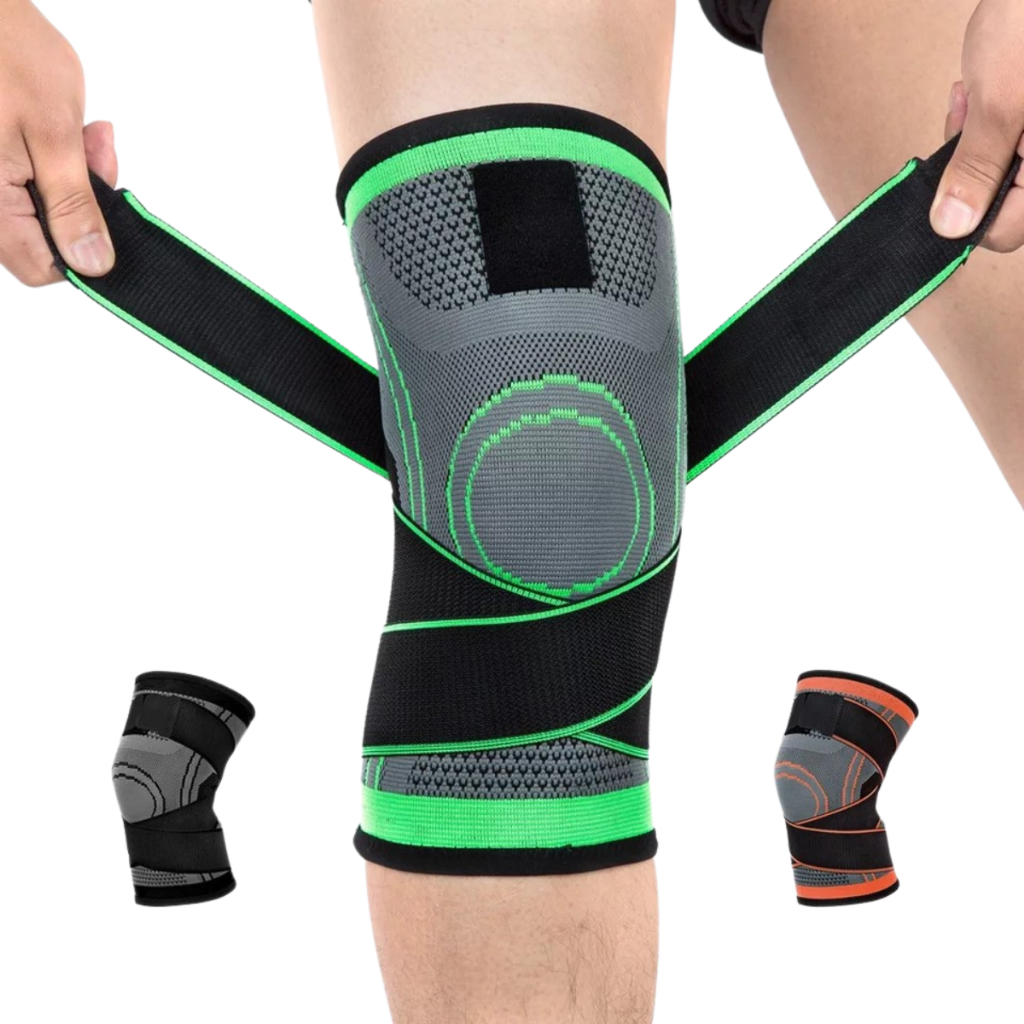 Joelheira Fitness Ajustável Esportiva Compressão Leve Corrida Bike Musculação Academia
