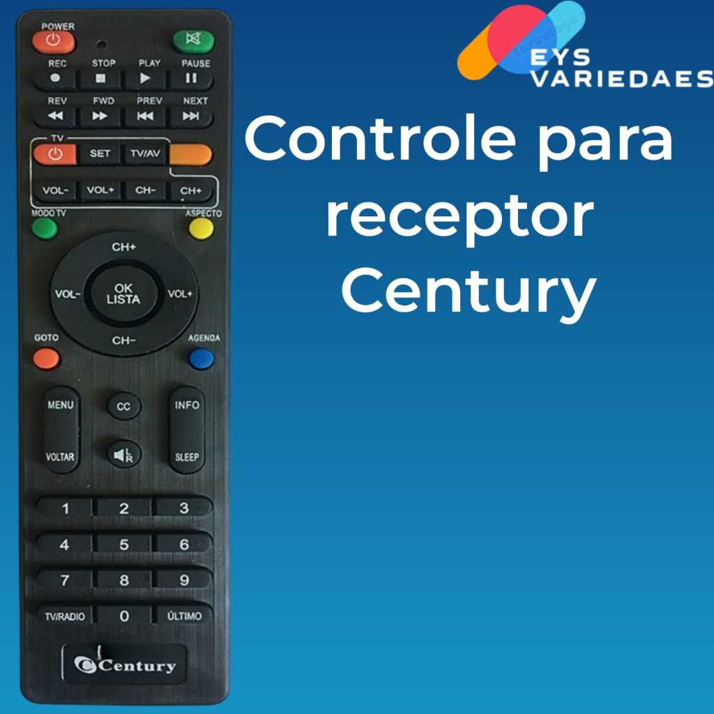 Century Controle Remoto Para Century 7101 | Shopee Brasil