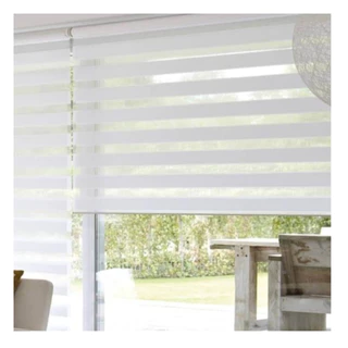 Cortina Persiana de Rolo Double Vision Moderna com Bando de Aluminio