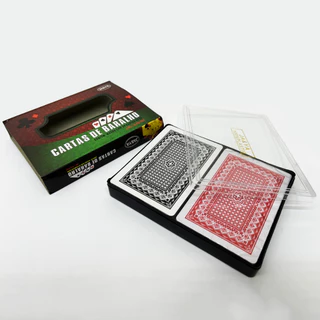 2 Jogos de Baralho Barcelona Plastificado Plástico Resistente C/ Estojo A Prova D’Agua em Oferta na Shopee