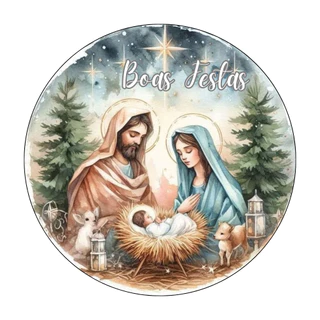 Adesivo 5x5 para Latinha Lembrancinha de Boas Festas 1