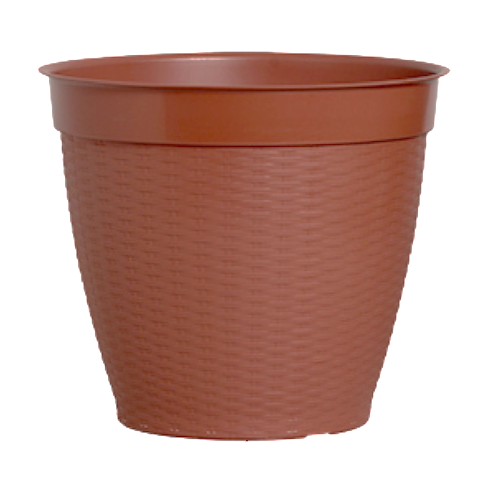 Vaso Grande In Rattan 21 Cm: Elegante Finto Rattan Per Piante, Disponibile In Bianco, Grigio, Blu E Nero - 4