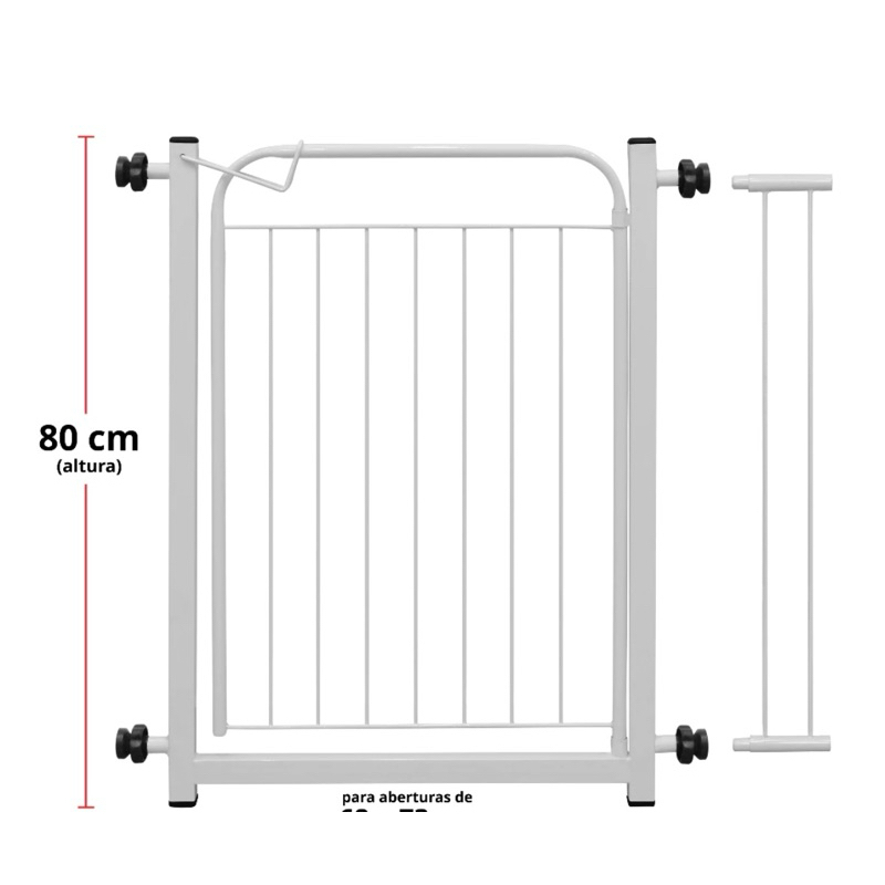 Grade Portão Pet 109 a 113 cm Cachorro Cães ALTURA 80 cm
