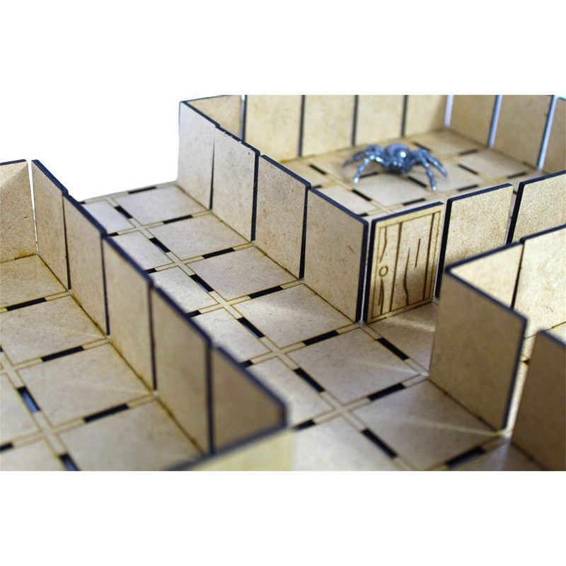 Grid Modular 3D - 4 Tabuleiros 7x7 (196 quadrados) + 200 Paredes + 16 ...