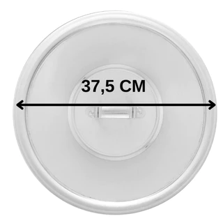 Tampa de Alumínio Polido Para Panela Caçarola Caldeirão - Diâmetro 37,5 Cm