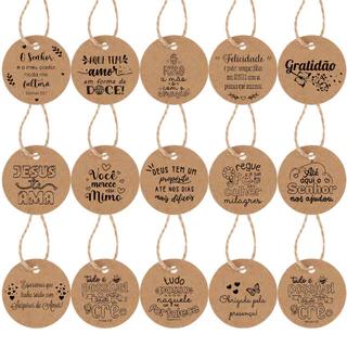 100 Tag Kraft 4cm + 30 Metros Rami Para amarrar Não Personalizamos Enviamos Conforme Arte Da Foto