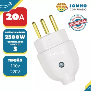Plug Desm Macho BRA 2P+T 20A 1120220 FLP