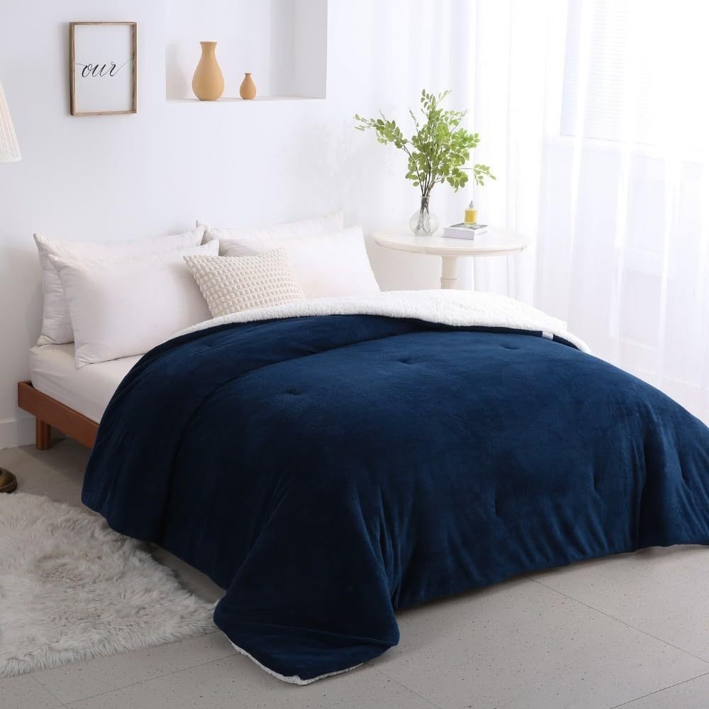 COBERTOR SHERPA DE CARNEIRO CASAL E QUEEN DUPLA FACE QUENTE PARA INVERNO FRIO MACIO