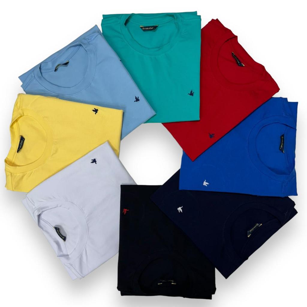 Camiseta Masculina Brooksfield em algodão Original Shopee Brasil