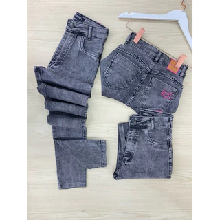 CALÇA JEANS PREMIUM CINZA MARMORIZADA MODELO EMPINA BUMBUM PIMENTA DOCE
