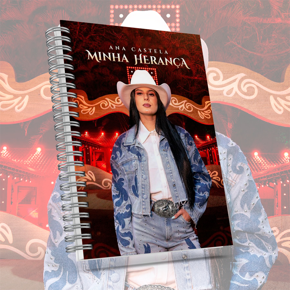 Caderno Ana Castela - Capa dura, alta qualidade de impressão. | Shopee ...