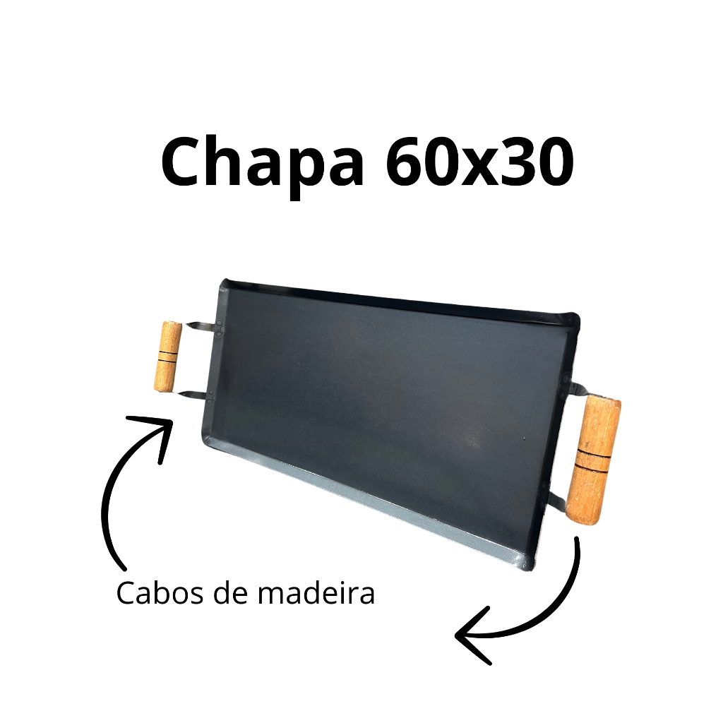 Chapa Bifeteira para Fogão com Cabo de Madeira – Ideal para 