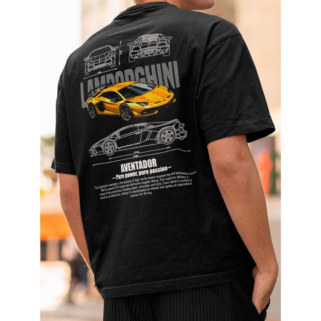 Camiseta Lamborghini aventador 100% Algodão fio 30.1 | Shopee Brasil
