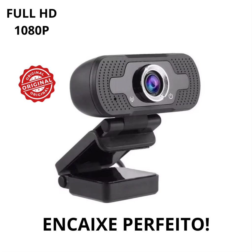 Webcam Computador e Notebook Full HD 1080P Amplo Ângulo 110°