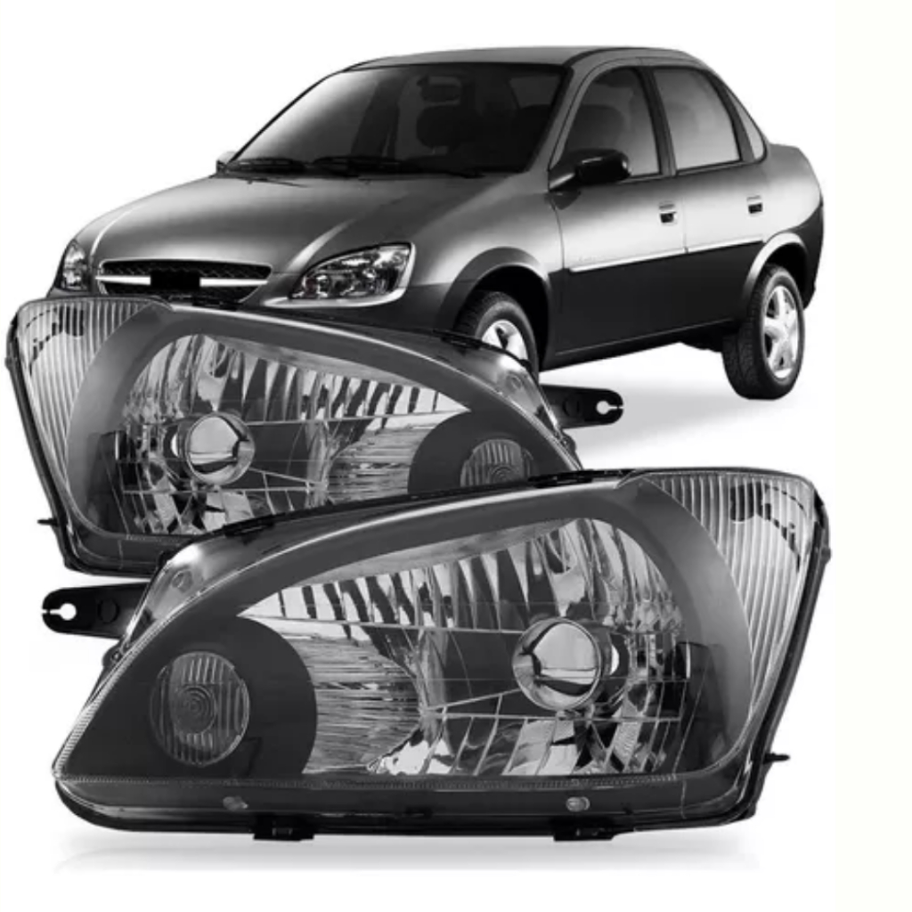 Farol Dianteiro Corsa Classic 2010 2011 2012 2013 2014 2015 /16 Mascara ...