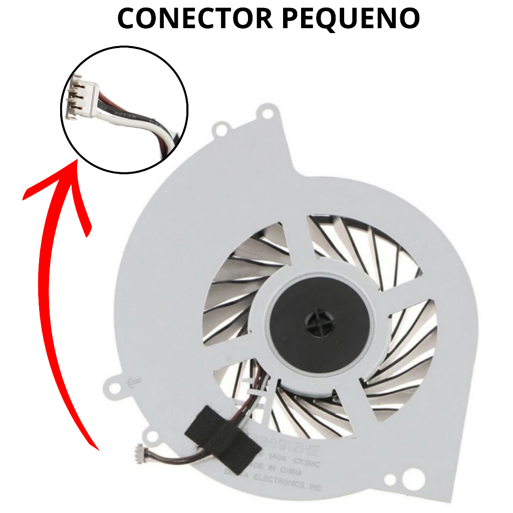 Cooler Ps4 Fat Black Piano Cuh-10xx/11xx + Pasta Térmica Gd900 1g