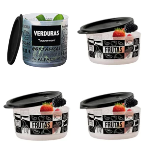 kit refrigerante line P&B tupperware (verduras, legumes, frutas e temperos)