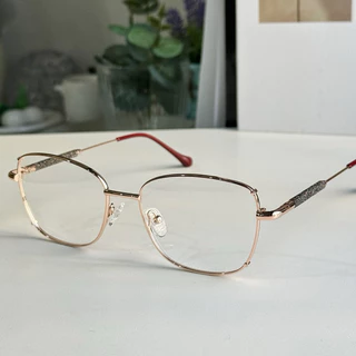 Armação de óculos Feminino Metal com perna detalhe Brillo modelo novo Fashion 5099