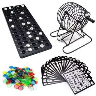 Jogo De Bingo Metal Profissional Globo Completo Com Cartela em Oferta na Shopee
