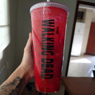 Copo Sangue realista acrílico 1000ml Tumbler The Walking Dead
