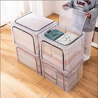 Caixa Organizadora Multiuso para Ambientes Domésticos - Cesto Armazenador Ideal para Guarda-Roupas