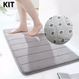 KIT Tapete Paralelepípedos Soft para Banheiro, Sala e Quarto Diversas Cores Antiderrapante Super.