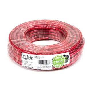 Cabo Fio De Bateria 5 Metros - 21mm 16mm 9mm 6mm - Vermelho Technoise