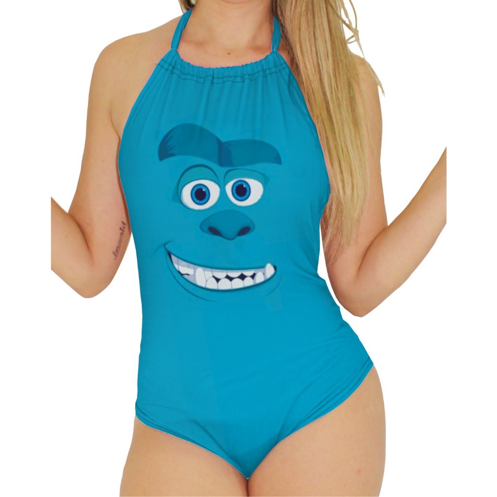 Body Monstro frente unica desenho feminino Carnaval Fantasia Cosplay ...