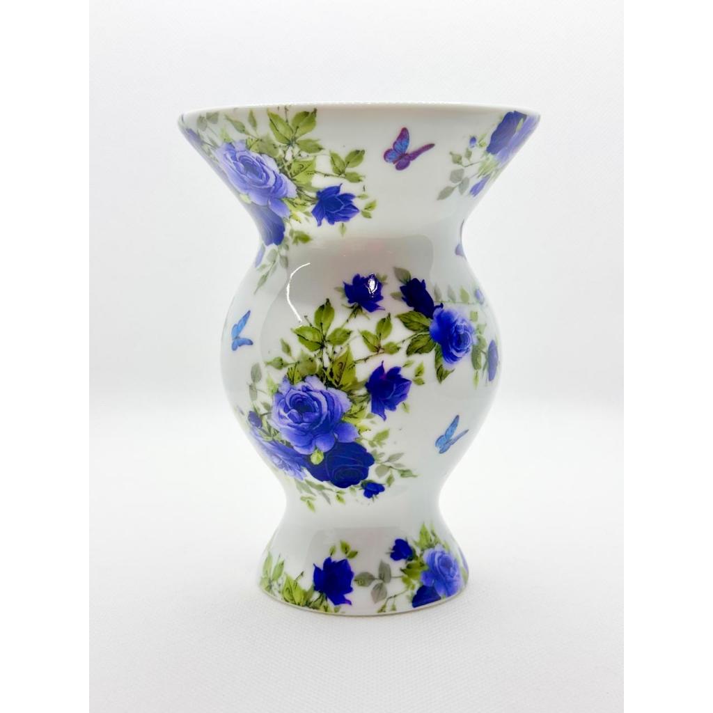 Cuia para Chimarrão floral azul - Porcelana