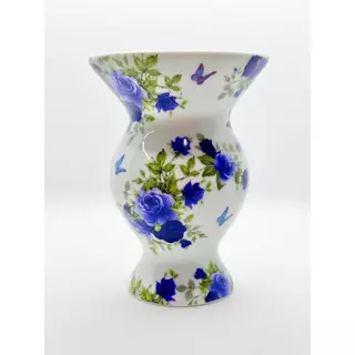 Cuia para Chimarrão floral azul - Porcelana