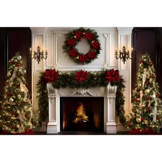 PAINEL RETANGULAR EM TECIDO SUBLIMADO NATAL PRESEPIO