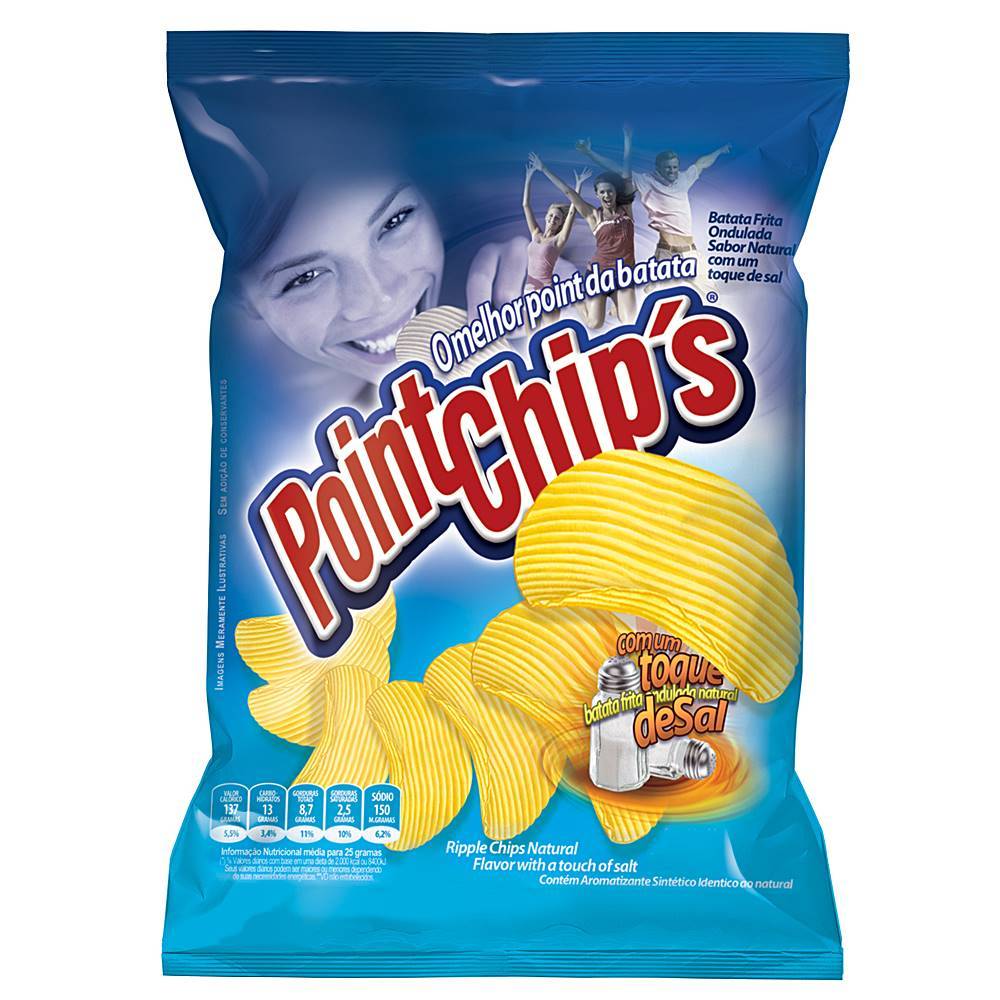 4 un - Batata Chips - Point Chips - Frita - Assada - Churrasco ...