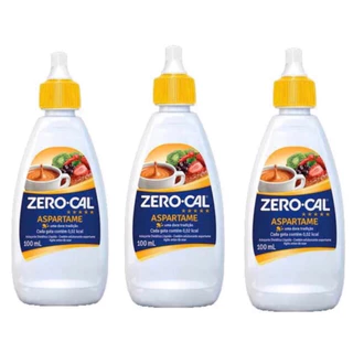 Kit 3 Adoçante Líquido Aspartame Zero Cal Frasco 100ml