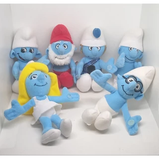 Conjunto 6 bonecos Smurf - Pelúcia McDonald's