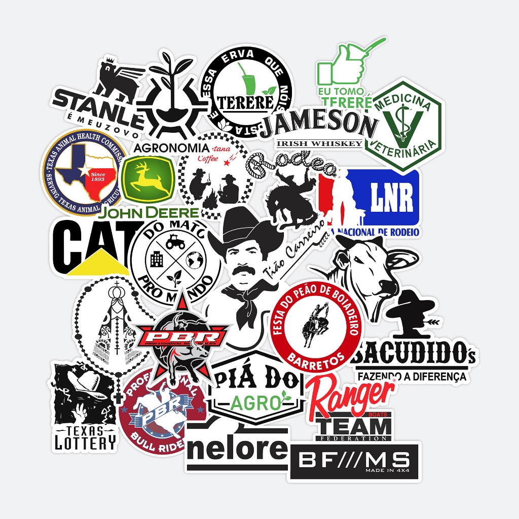 Adesivo Agro, Country, Peão, Tereré, Nelore - (Cartela A) Altíssima ...