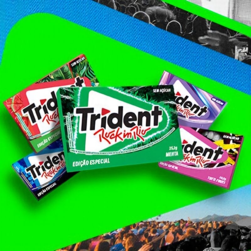 Trident × Rock in Rio - Edição Limitada | Shopee Brasil