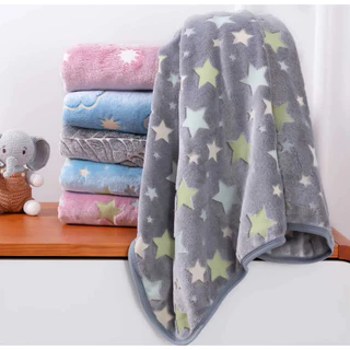 Cobertor manta bebê infantil brilha no escuro neon menino menina antialérgico 1m x 0,90m