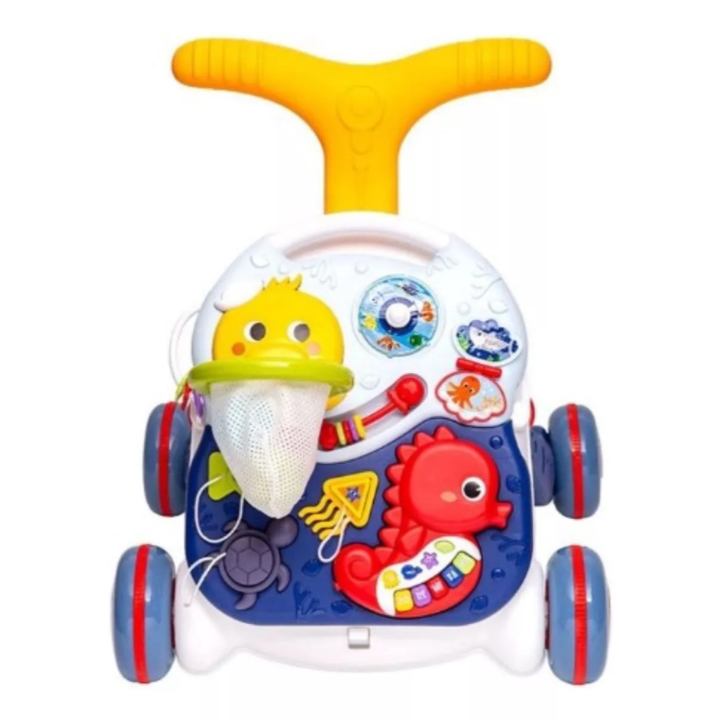 Andador Educativo Bebê 3 Em 1 Mesinha Brinquedo Musical Buba Cor Branco ...