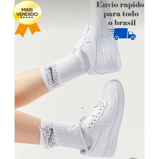 KIT 6 PARES DE MEIA ESPORTIVA Unissex PARA MALHAR Cano Alto Cano Médio Símbolo Logo Esportiva