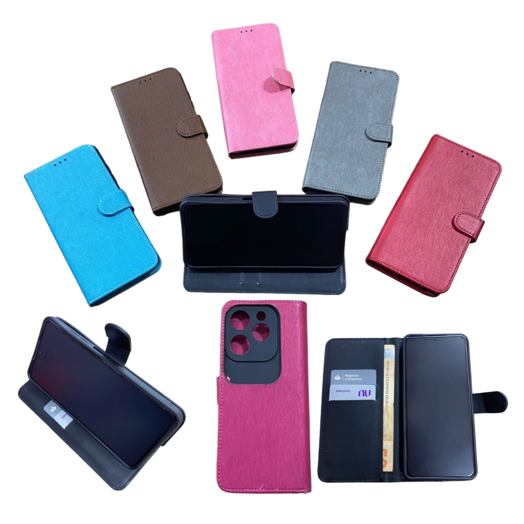 Capa Carteira Infinix Smart 8 x6525 / Smart 8 Pro Flip Couro Com