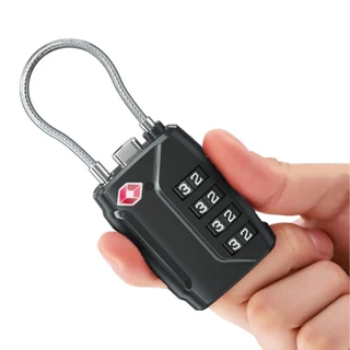 Cadeado TSA 4 Dígitos Com Cabo De Aço Para Mala De Viagem ATP10-1 em Oferta na Shopee