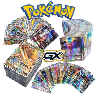 Kit 100 Pcs Cartas Pokémon BRILHANTE Carta Pokémon GX Português