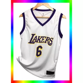Camiseta Dryfit Esportiva Regata de Basquete Classica Lkrs Branco - Tecido Confortavel e Respiravel - P, M, G, GG